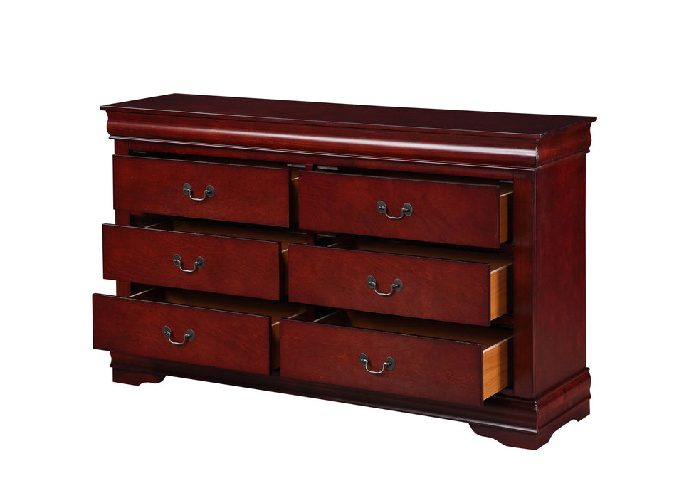 Solid Wood Double Dresser - Brown