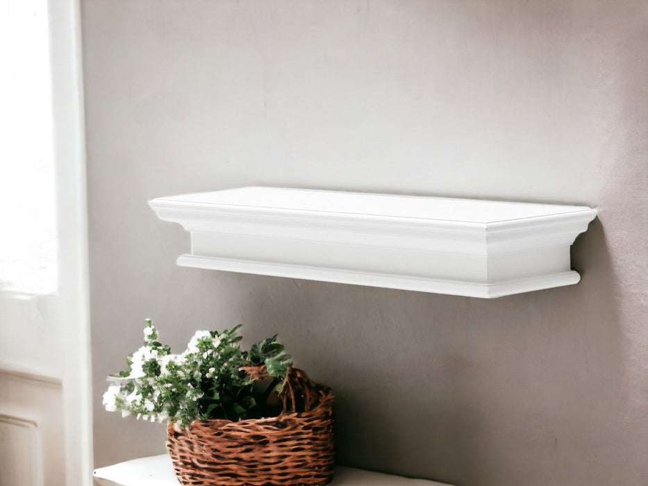 Classic Floating Wall Shelf - White