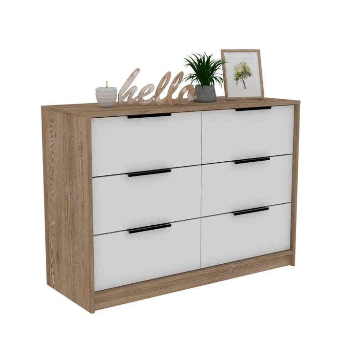 Modern Rustic Dresser - White / Natural