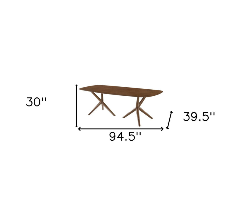 Rectangular And Solid Dining Table - Walnut