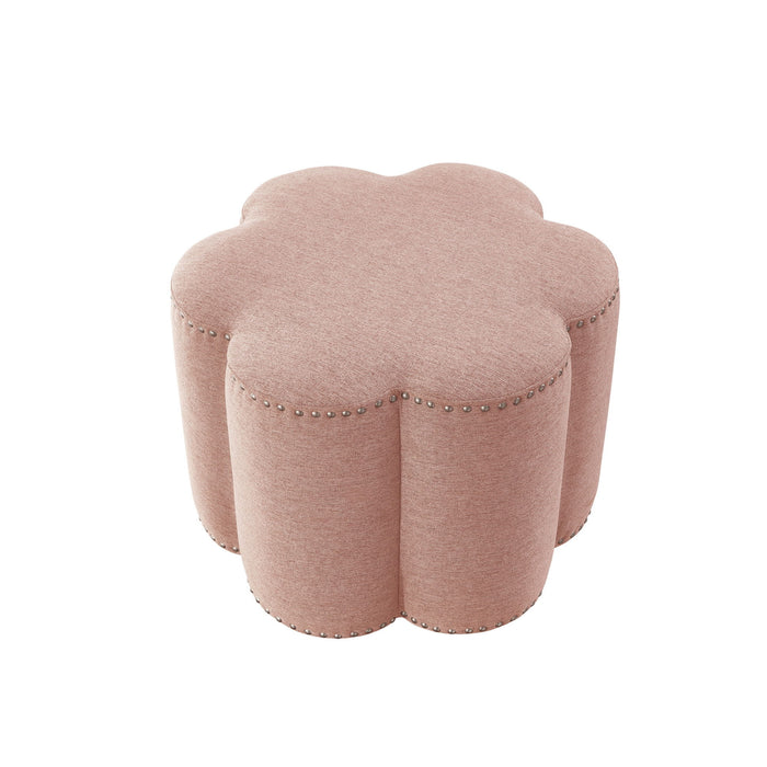 Linen Specialty Ottoman - Pink