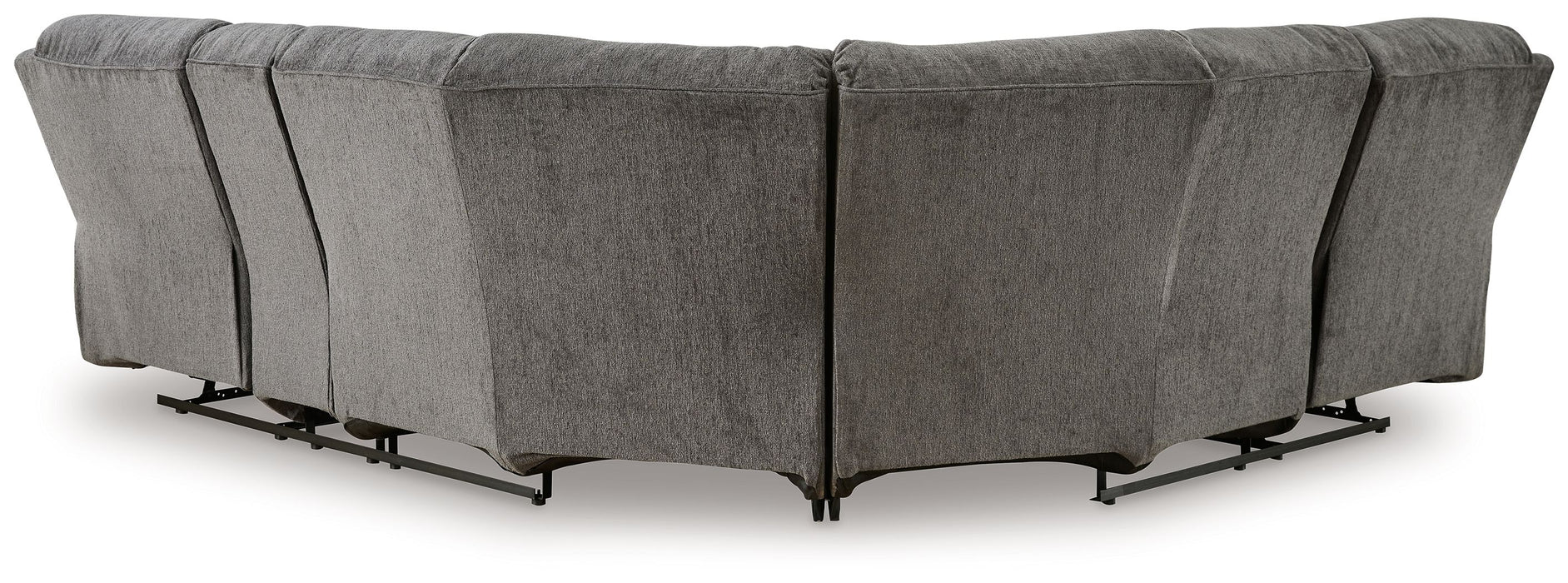 Museum - Pewter - 2-Piece Reclining Sectional With Raf Reclining Loveseat W/Console - Fabric