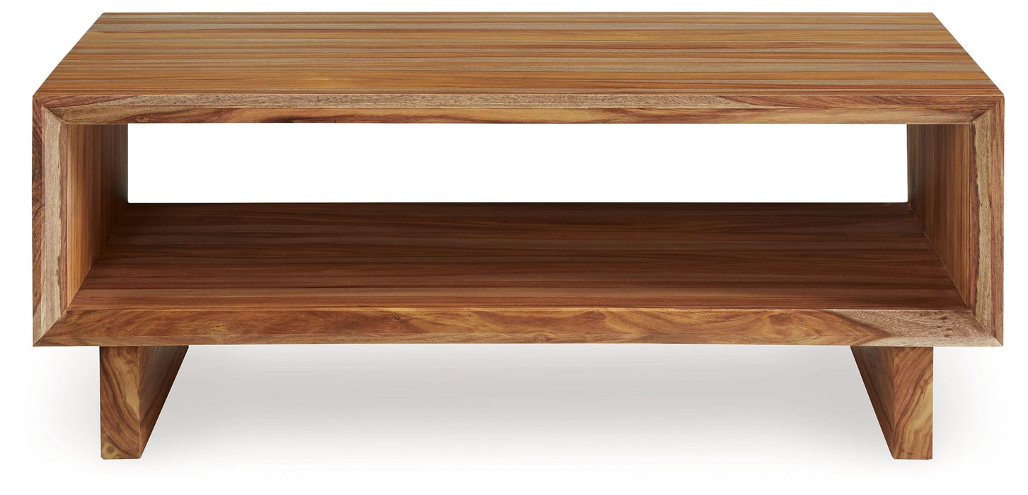 Dressonni - Brown - Rectangular Cocktail Table