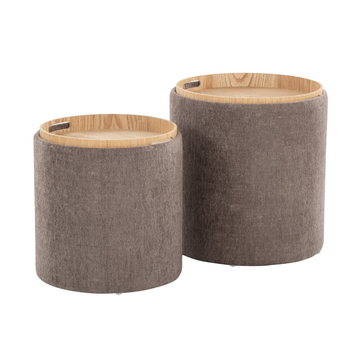 Tray - Contemporary Nesting Ottoman Set