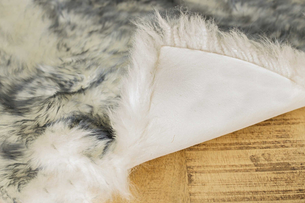 Seat Chair Cover - Gray Ombre - Natural Sheepskin