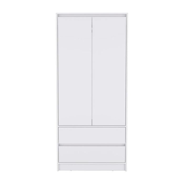 Two Drawer, Combo Dresser - White