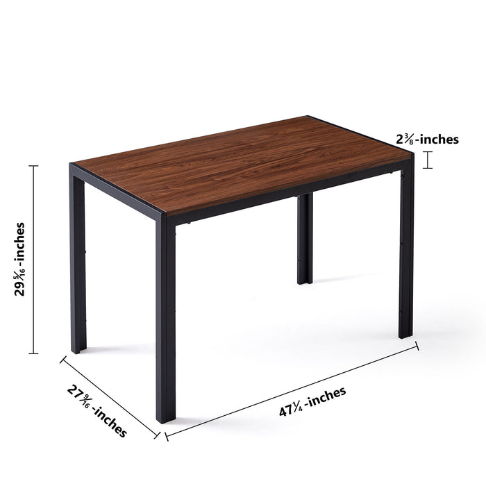 Creative Design Veneered MDF Wood Structure Rectangular Walnut Dining Table - Walnut