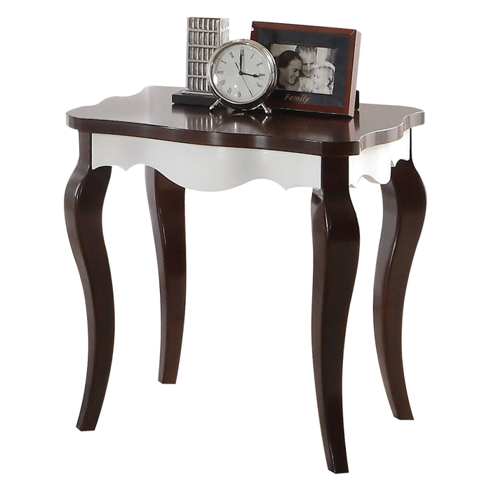 Mathias - End Table - White / Walnut