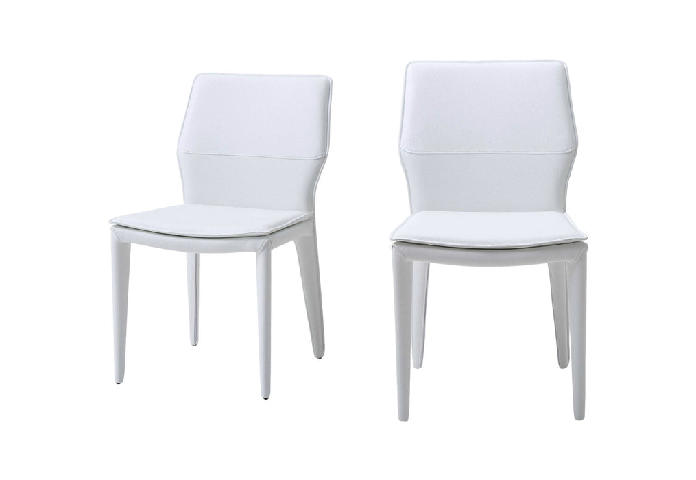 Faux Leather Dining Chairs (Set of 2) - White