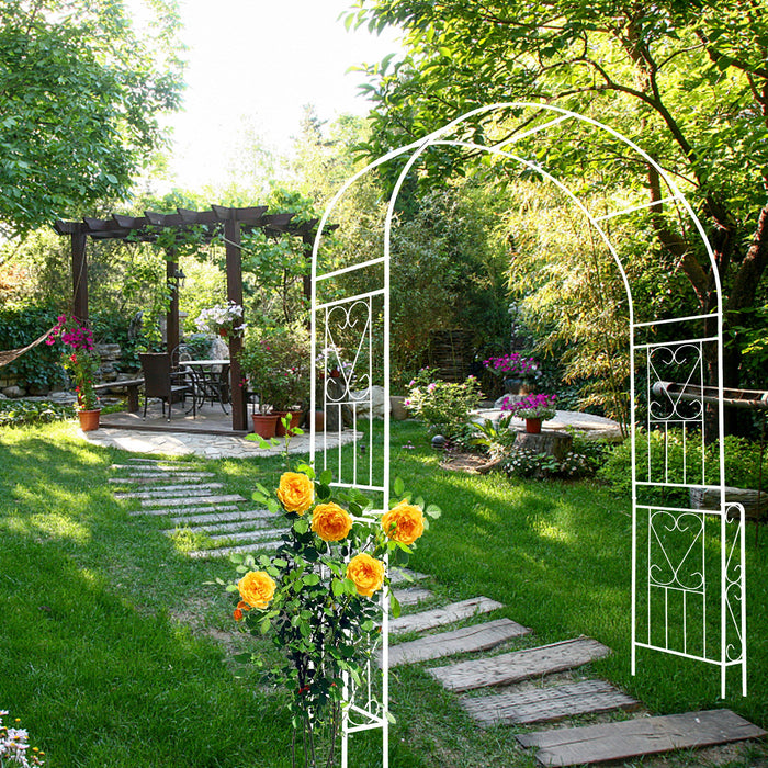 Metal Garden Arch Garden Arbor Trellis Climbing Plants Support Rose Arch Outdoor Arch