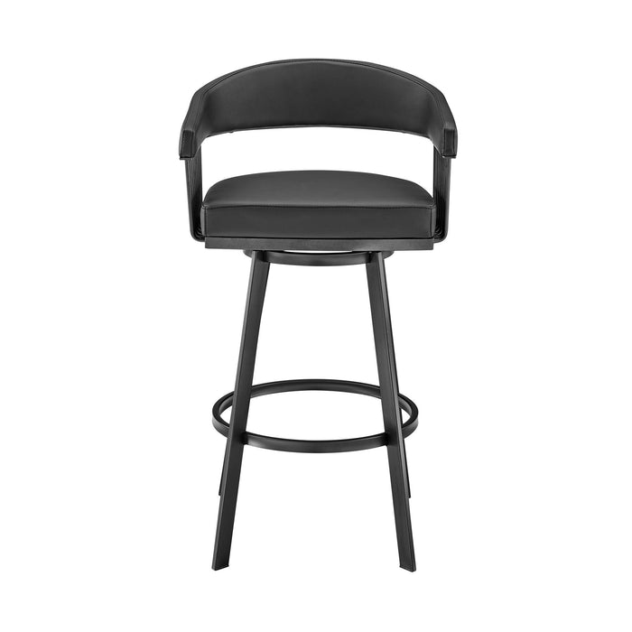 Swivel Low Back Bar Height Bar Chair - Black