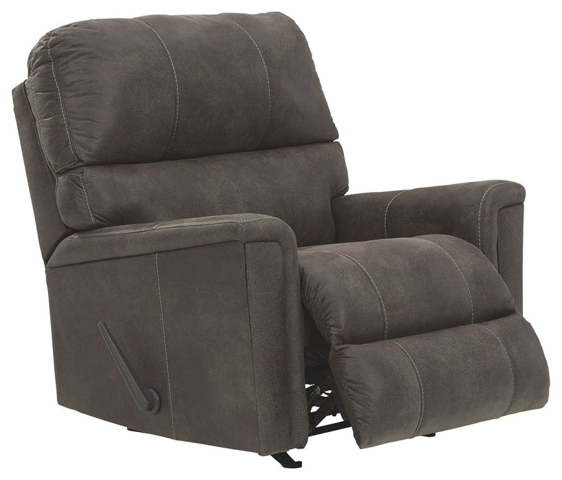 Navi - Smoke - Rocker Recliner - Faux Leather