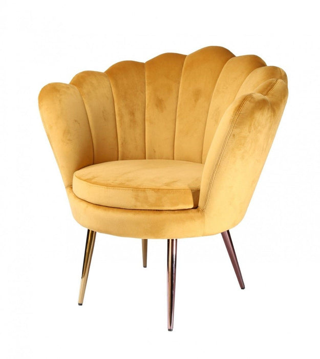 Modern Seashell Accent Chair - Golden