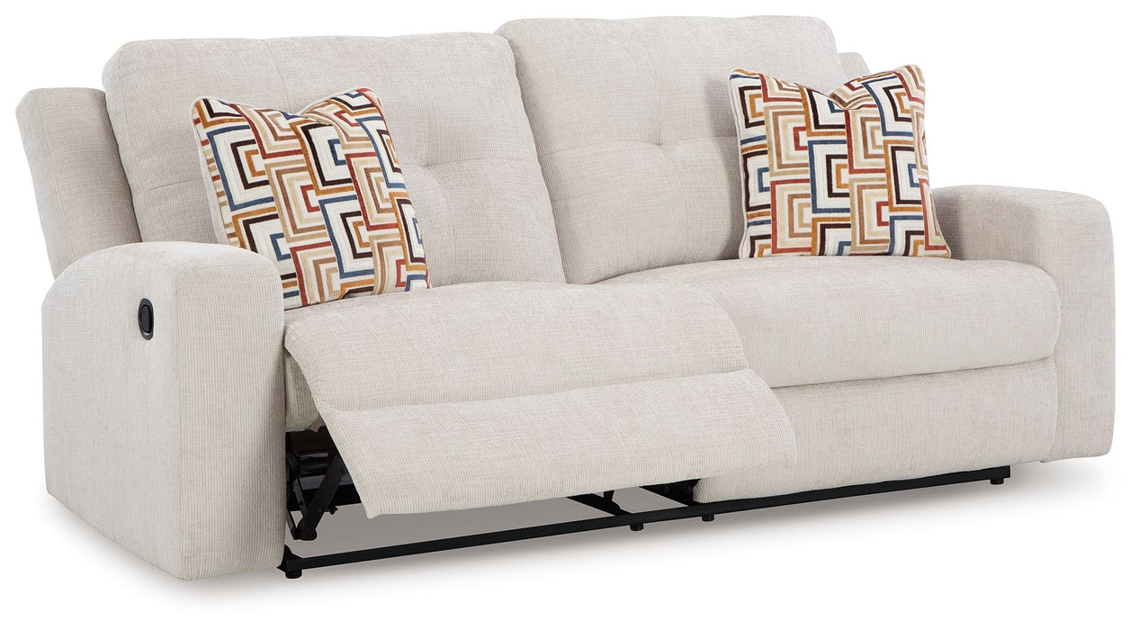 Danum - Stone - 2 Seat Reclining Sofa - Fabric