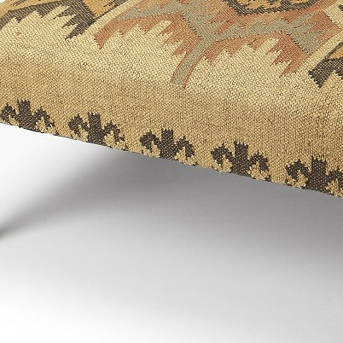Southwest Lodge Jute Ottoman - Shades Of Brown