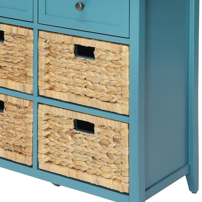 Pop Of Color Accent Chest With Storage - Teal