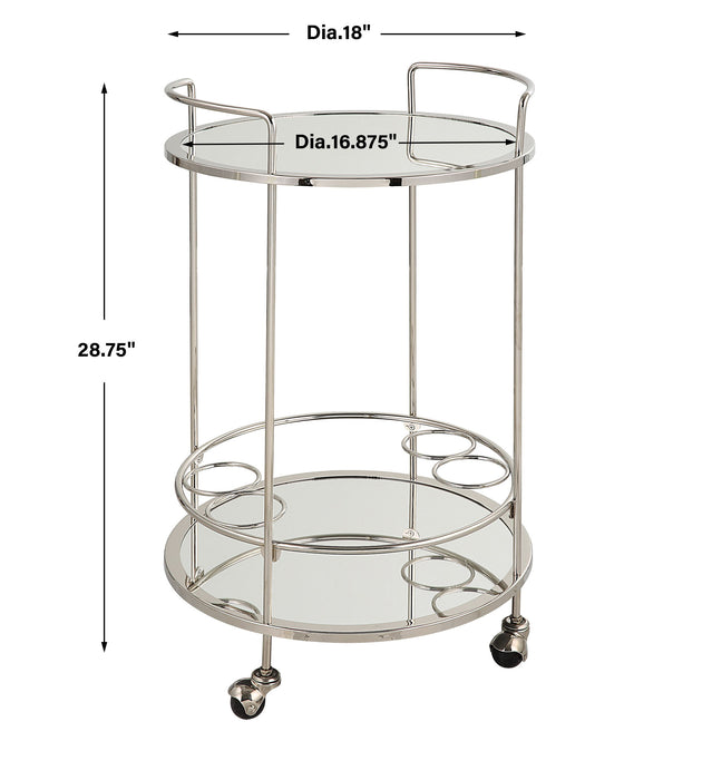 Spritz - Chrome Bar Cart