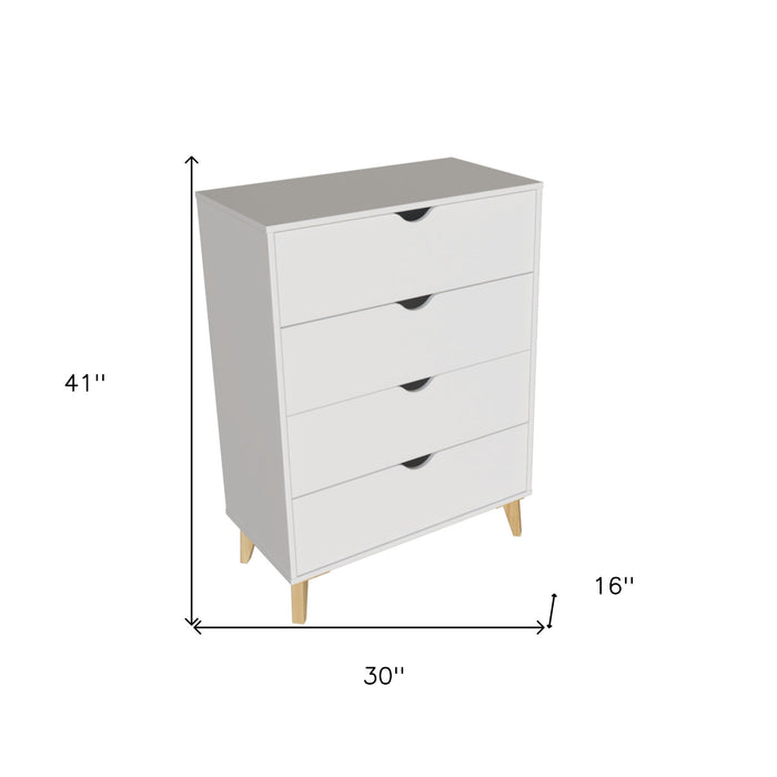 Four Drawer Standard Chest - White