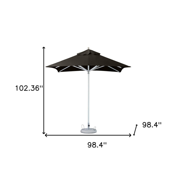 Polyester Square Market Patio Umbrella - Black