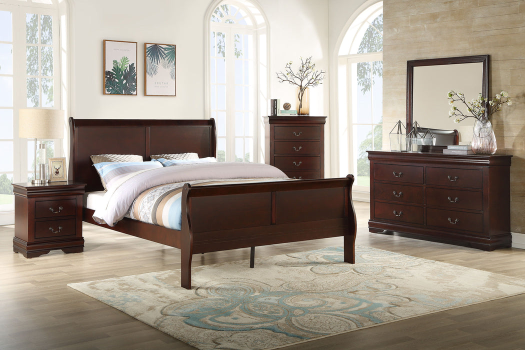 Louis Philip - Queen Headboard, Footboard - Cherry