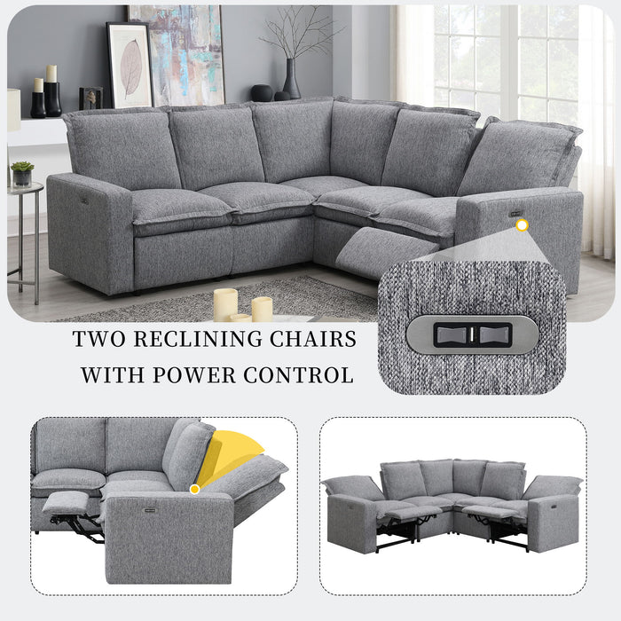 Power Recliner Chair Home Theater Seating Soft Chair With USB Port For Living Room, Bedroom, Theater Room