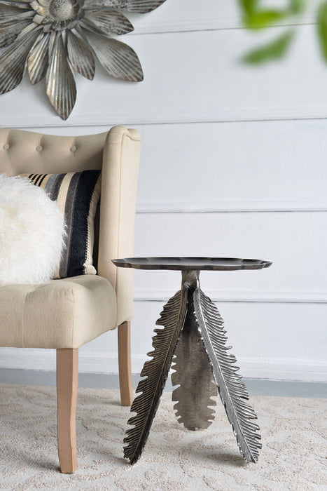 Leaf Side Table - Silver