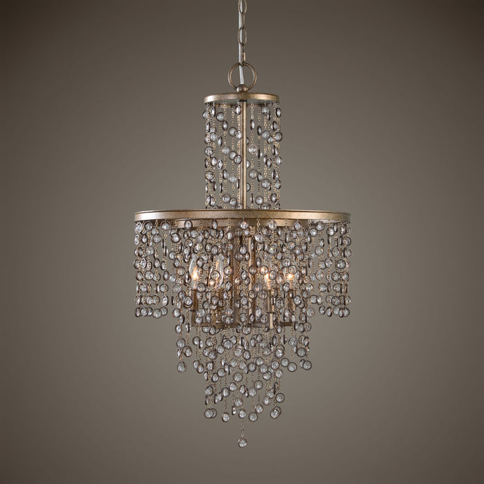 Valka - 6 Light Crystal Chandelier - Light Brown