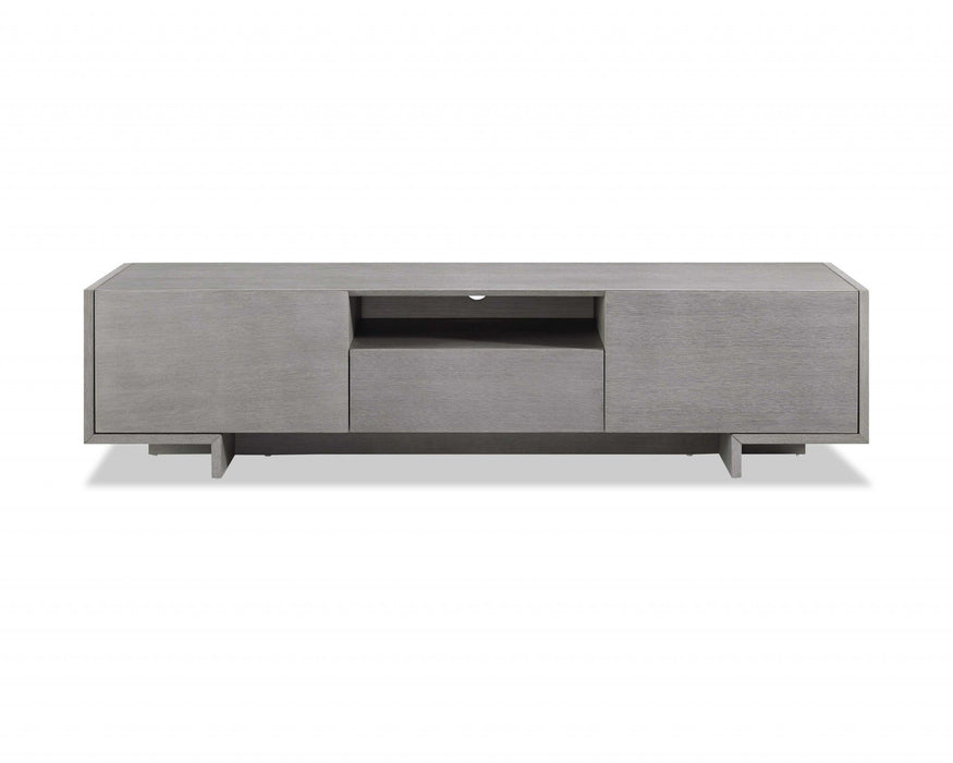 Wood Cabinet Enclosed Storage TV Stand - Gray