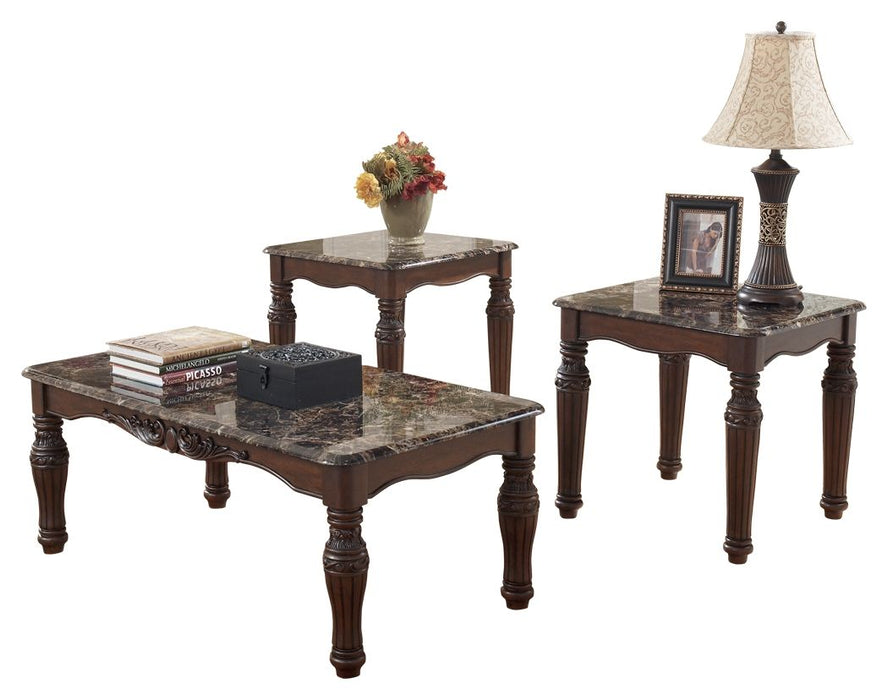 North - Dark Brown - Occasional Table Set (Set of 3)