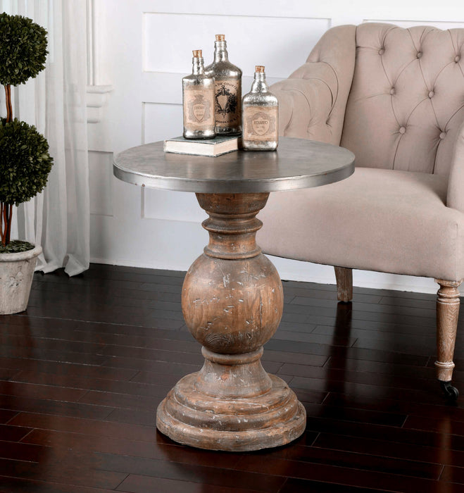 Blythe - Wooden Side Table - Dark Gray