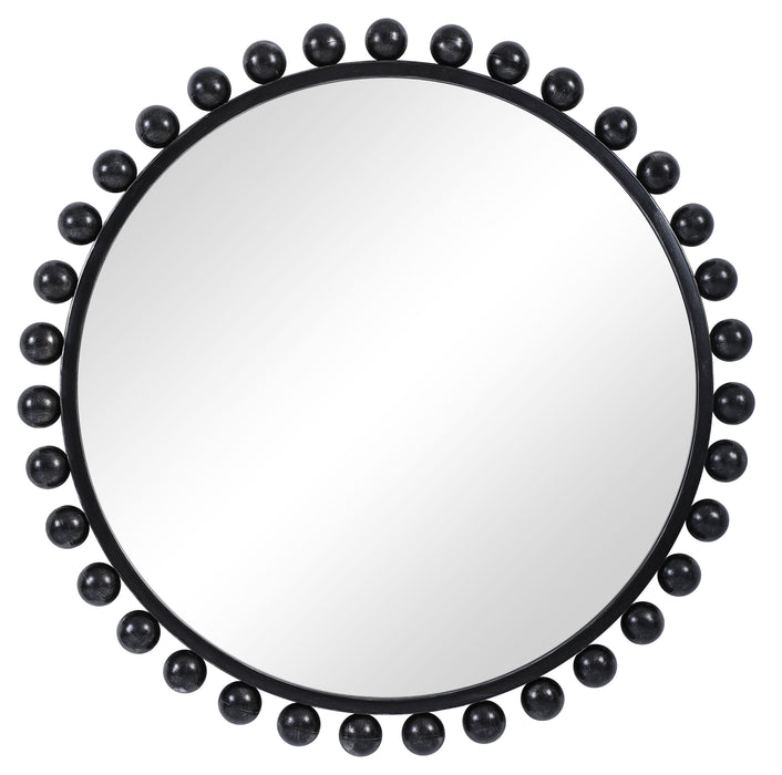 Cyra - Round Mirror - Black