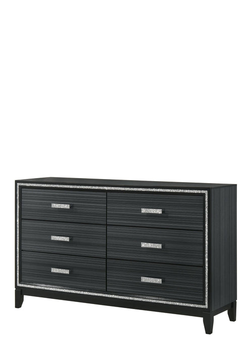 Manufactured Wood Six Drawer Standard Dresser 63" - Weathered Black