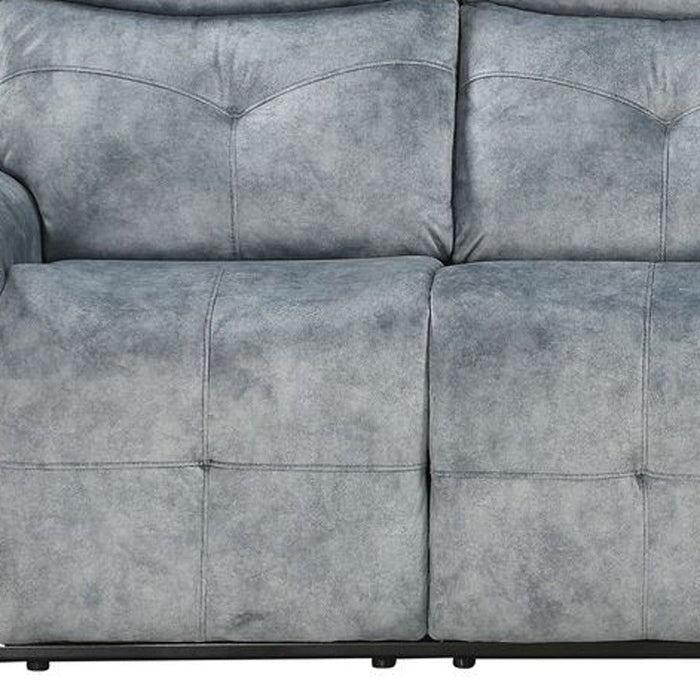 Sofa 83" - Gray Velvet And Black