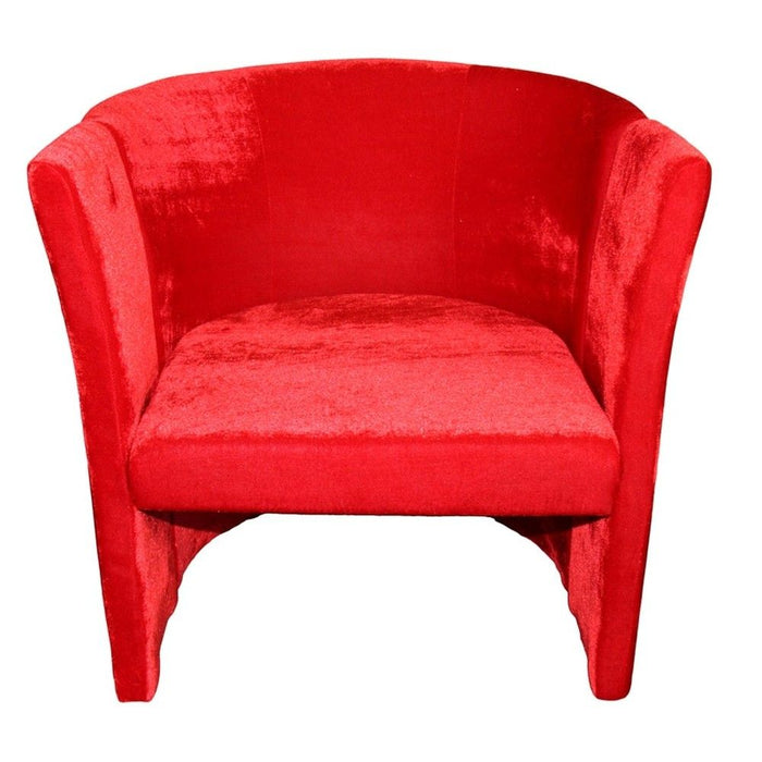 Luxurious Wood Microfiber Folding Chair 25" - Red