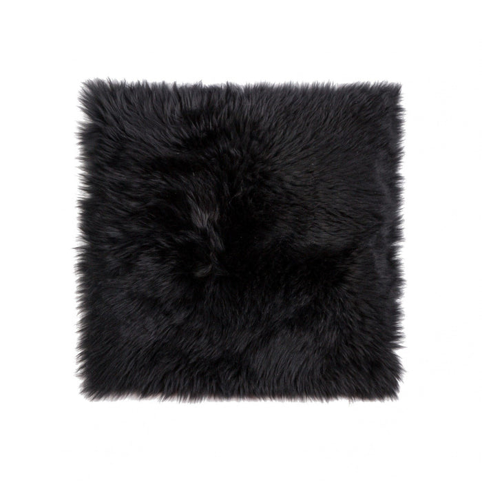 Chair Seat Cover - Black - Natural Sheepskin