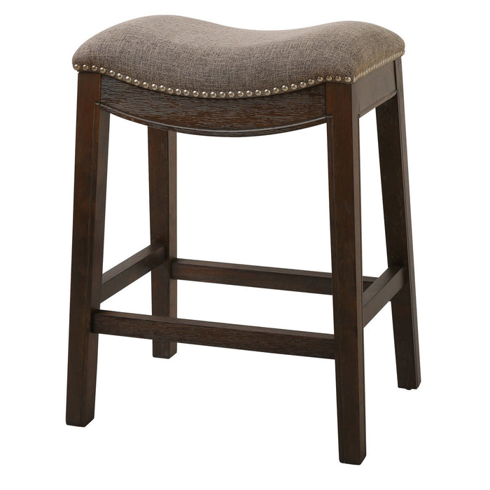 Counter Height Saddle Style Stool - Taupe