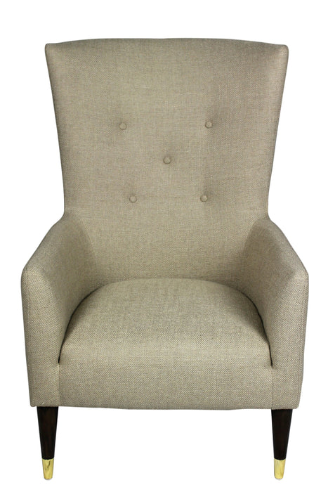 100% Polyester And Natural Solid Color Lounge Chair 28" - Sand
