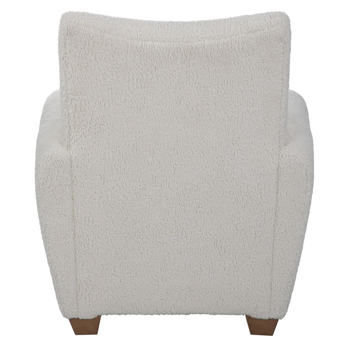 Teddy - Shearling Accent Chair - White