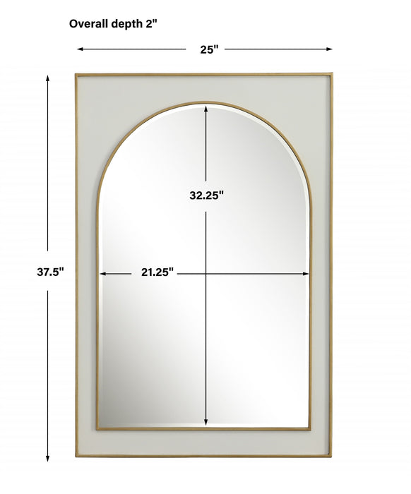 Crisanta - Gloss White Arch Mirror