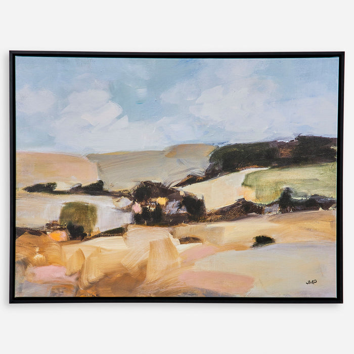 Desert Moment - Framed Landscape Art - Beige