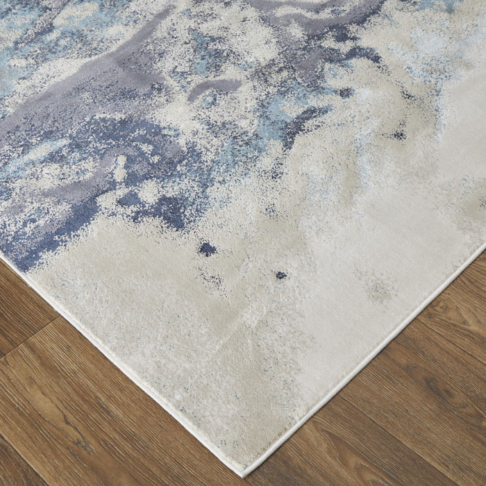 Abstract Area Rug - Blue - 8' X 10'