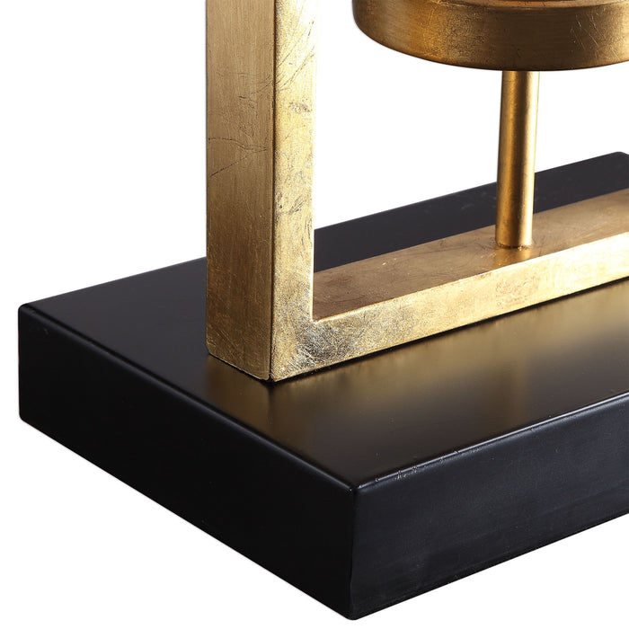 Cielo - Staggered Rectangles Floor Lamp - Gold