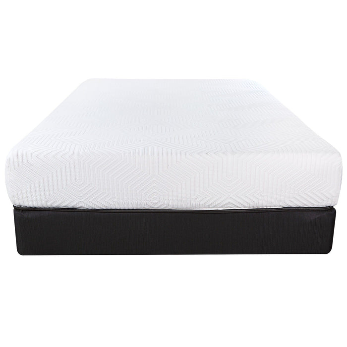 10.5" Hybrid Lux Memory Foam And Wrapped Full Coil Mattress - White