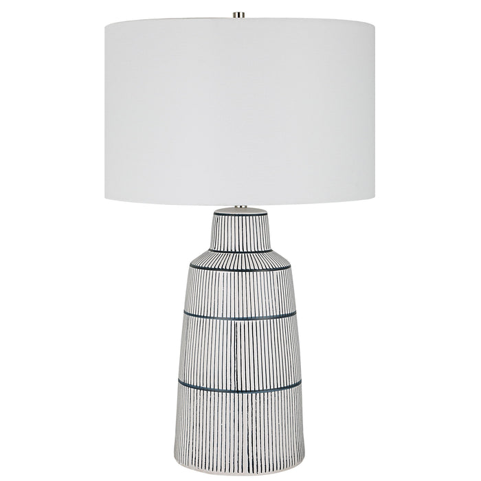 Breton - Nautical Stripe Table Lamp - White