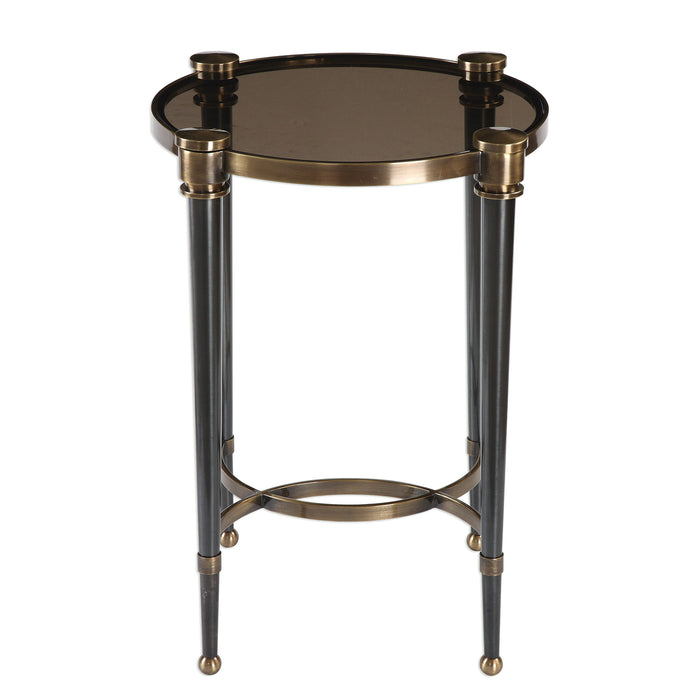 Thora - Accent Table - Brushed Black