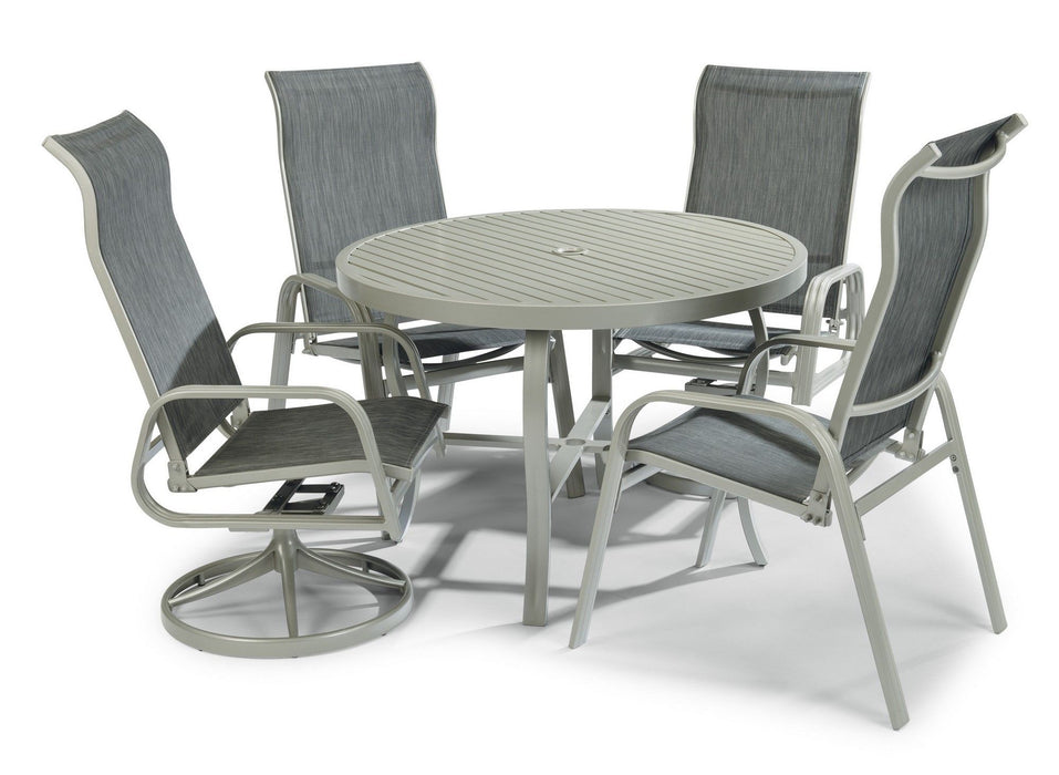 Captiva - 5 Piece Outdoor Dining Set - Dark Gray - 28.75"