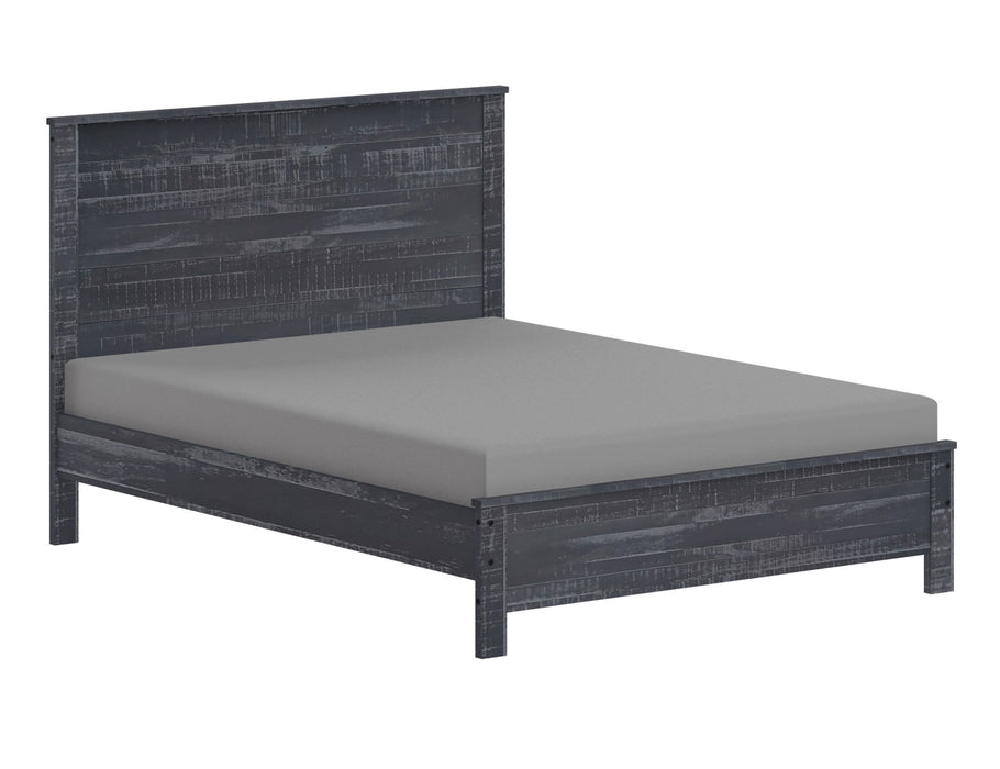 Solid Wood Queen Bed Frame - Gray