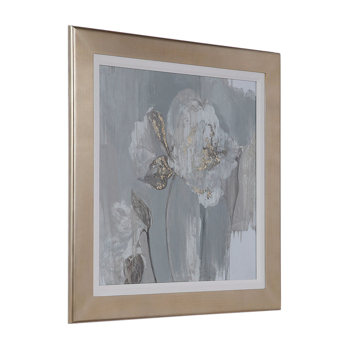 Golden Tulip - Framed Print - Pearl Silver