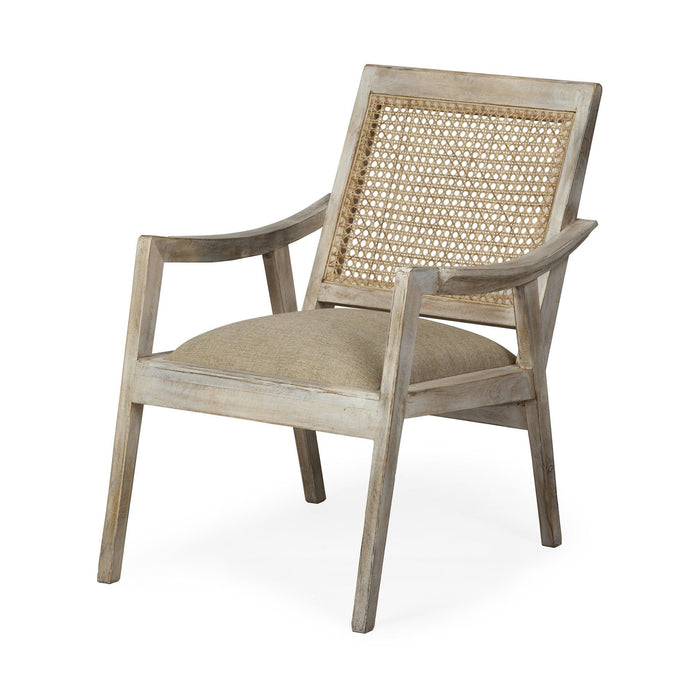 Wooden Chair With Mesh Backrest - Cane