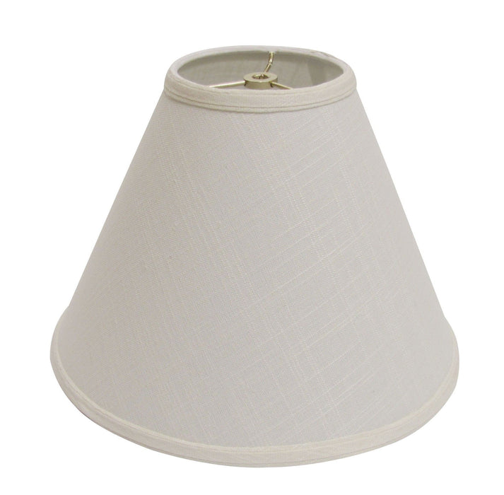 Deep Cone Slanted Linen Lampshade - Off White